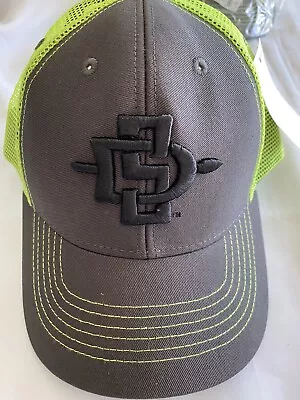 San Diego State Aztecs Dark Grey And Neon Yellow Mesh Back Adjustable Hat - New • $8.99