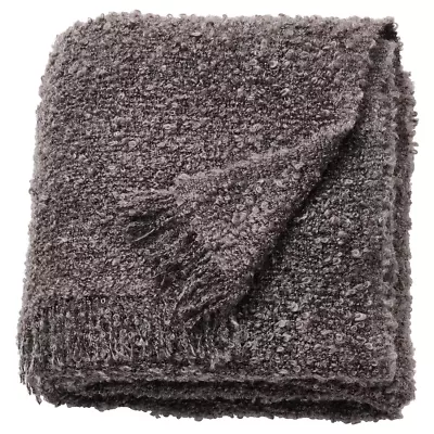 IKEA SANDBRODD Throw Anthracite 130x170 Cm • £13.99