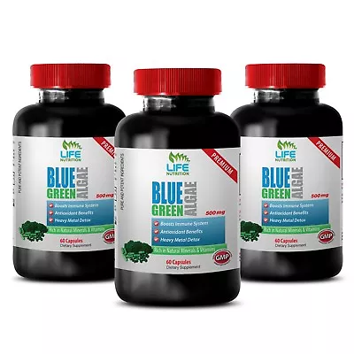 $50.91 • Buy Improves Physical Health Caps - Blue Green Algae 500mg - Wheat Grass 3B