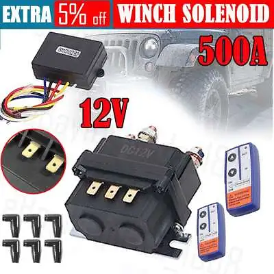 12V 500A HD Electric Contactor Winch Solenoid Twin Wireless Remote Recovery 4x4~ • $42.99