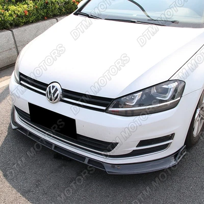 $49.99 • Buy For 2014-2017 Volkswagen VW Golf MK7 Carbon Look Front Bumper Body Spoiler Lip