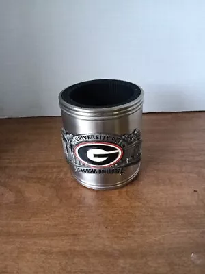 Georgia Bulldogs Insulated Metal Can Koozie • $2