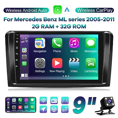 For Mercedes Benz Ml Gl Ml350 Gl320 X164 Android 12 Car Radio Stereo Gps Carplay • $155.80