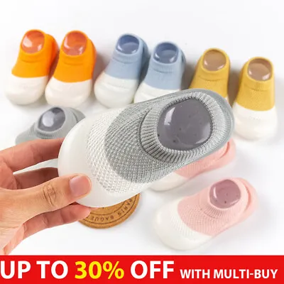 £5.32 • Buy Newborn Indoor Baby Shoes Toddler Cotton Soft Non-Slip Slippers Socks Sandals UK
