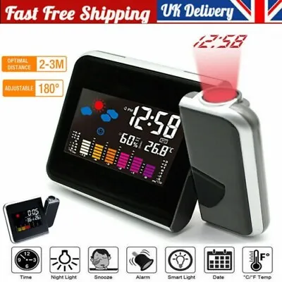 £9.85 • Buy Digital LED Smart Alarm Clock Projector Temperature Time Projection LCD Display.