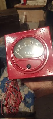 Vintage Sun Electric Corp-sun Tachometer-5000 Rpm-red Nos • $199