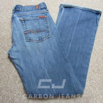 Womens 7 For All Mankind Bootcut Stretch Jeans 28 W 29 L / Ref 4017 • £23.99