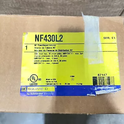 Square D NF NF430L2 225 Amp 3 Phase 4 Wire 600/347 Volt JD36225 MCB Panelboard • $899.99