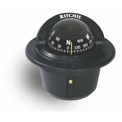 Ritchie Explorer F-50 2.75  Dial Compass Black Flush Mount Marine Boat JU4 • £130.19