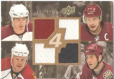 2008-09 Fab 4 Four Fabrics Quad Jersey Mueller Doan Jokinen Jovanovski #ff-phx • $14.54