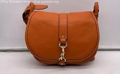 NWT Michael Kors Women's 'Jamie' Tangerine Pebbled Leather Crossbody Saddle Bag • $19.99
