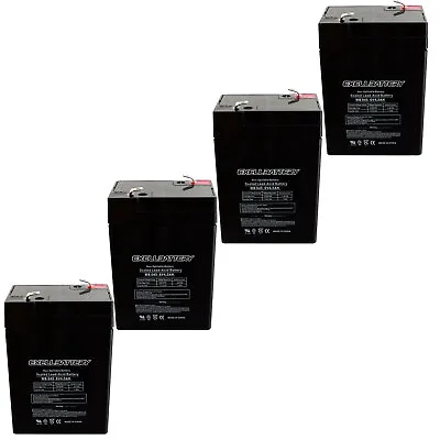 Exell 4 Pack - 6 VOLT 4.5AH RECHARGEABLE GAME DEER FEEDER BATTERY 6V • $75.05