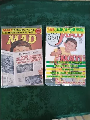 Lot (2) Mad Mags With CD . 2002 January (Sealed) & Opened October 1996 • $25