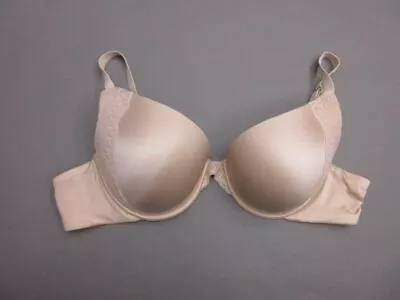 36c Maidenform Beige Underwire Padded Back Closure Demi Bra 4k • $10