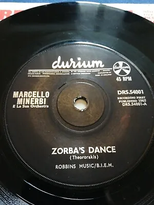 1965 Marcello Minerbi E La Sua Orchestra Zorba's Dance 7  Vinyl Single Record UK • £2