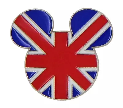Mickey Head Shape United Kingdom Flag Individual Disney Park Trading Pin ~ New • $8.99