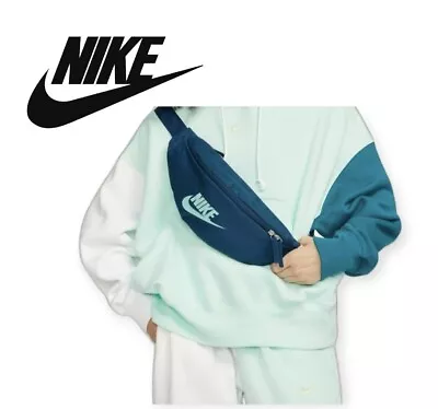 Nike Heritage Waist Bag Unisex Sports Swoosh Pack Casual Blue NWT DB0490-460 • $29.99