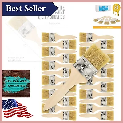 Value Pack Of 24 Chip Paint Brushes With 2-Inch Width For Various Painting Tasks • $35.95