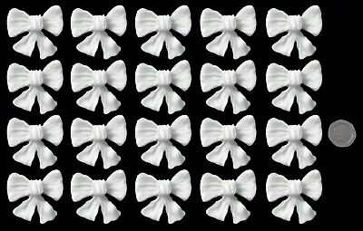 20 X Edible 3D Large Bows Icing Cake Cupcake Topper Decoration • £7.99