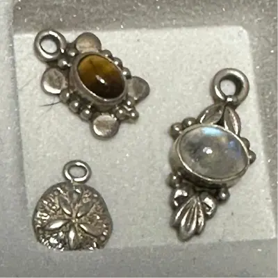 Lot Of 3 Mix Vintage STERLING Silver Pendant M-6187 • $29.99