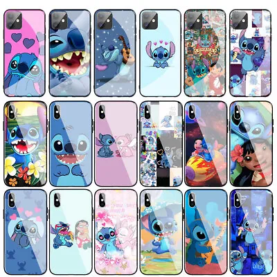 £6.71 • Buy Lilo Stitch Glass Case For IPhone 11 Pro XR X XS Max 8 7 6 6S Plus