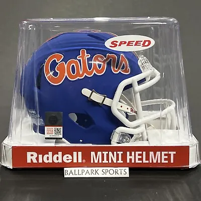 Florida Gators Speed Mini Helmet Riddell NCAA Matte Blue Script Logo New! • $32.99