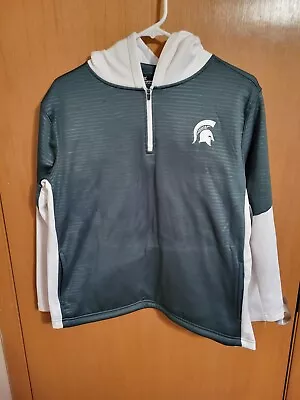 Michigan State Spartans Colossium Boy's Hoodie Green White Size XL • $17.99