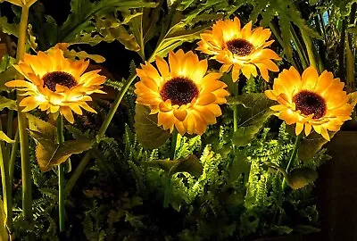 $17.99 • Buy Outdoor Sunflower Solar Lights Waterproof Garden Yard Landscape Decorative Light
