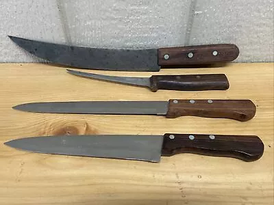 Vintage Dexter 32910 15” Carbon Steel Curved Chef Cimeter Butcher Breaking Knife • $39.99