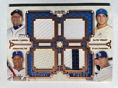 2014 Topps Museum Miguel Cabrera Adrian Beltre David Wright HOF Relics 05/75 • $25