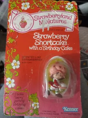 Vintage Strawberry Shortcake With A Birthday Cake Mini Strawberryland NEW RARE • $35