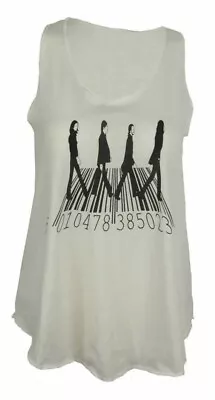 £2.99 • Buy Womens Sleeveless Beatles PRINT Tank Top Vest Ladies Summer Casual T Shirt UK