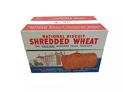 Vintage 1973 NATIONAL BISCUIT SHREDDED WHEAT NABISCO Tin Metal Recipe Box (4) • $12.99