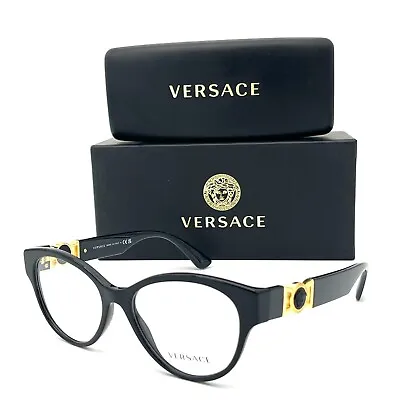 VERSACE VE3313 GB1 Black  / Demo Lens 54mm Eyeglasses • $99.95