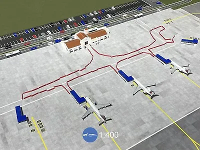 Jetset Models 1:400 Regional Deluxe Set: Terminal 5X Ramps 30X Cars + Fence • $99.99