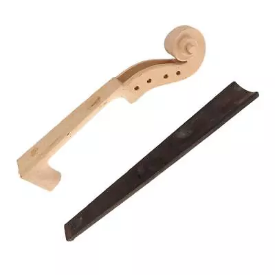 Unfinished Headstock Neck Maple W/ Ebony Fingerboard Fret Set For 4/4 Violin • $14.84