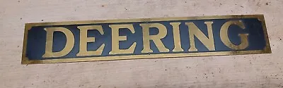 DEERING Brass Tractor Front Name Badge For Classic Vintage Tractor 10-20 • £85