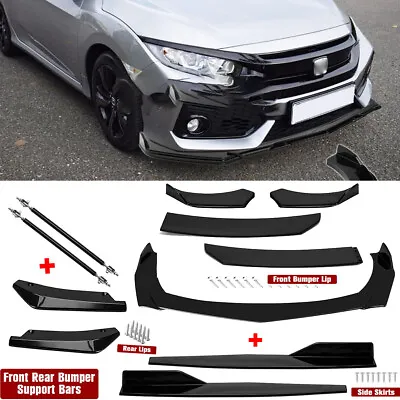 For Honda Civic 10th Front Rear Bumper Lip Spoiler Splitter Body Kit Side Skirt • $55.99