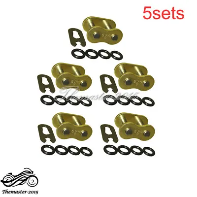 520 Gold O-ring Chain Connecting Master Link For Honda Yamaha Suzuki Kawasaki  • $14.61