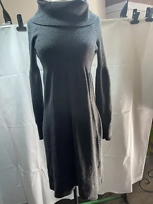 Ann Taylor Extrafine Merino Wool Blend Trutleneck Baloon Sleeve Sweater Dress • $25