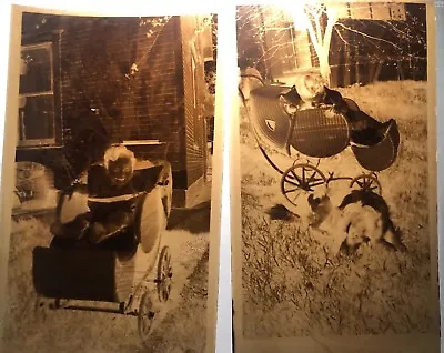 Two Negative Negatives Baby Stroller Old Vintage Film Lot For Photo Help Identif • $15.16