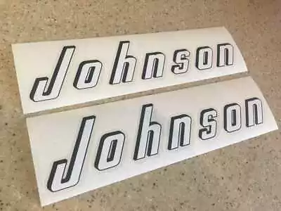 Johnson Vintage Outboard Motor Decal 12  2-PK FREE SHIP + FREE Bass Fish Decal! • $15