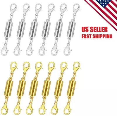 12 PK Lobster Clasps Gold & Silver Colors Magnetic Swivel Snap Hook Claw Metal • $7.99