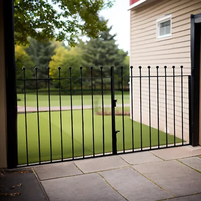 7FT 8FT 10FT Wrought Iron Metal Garden Double Driveway Gate Safety Easy Install  • £205.95