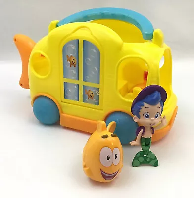 Bubble Guppies Swim-sational School Bus Portable Vehicle Mr Grouper Gil Figures • $38.95