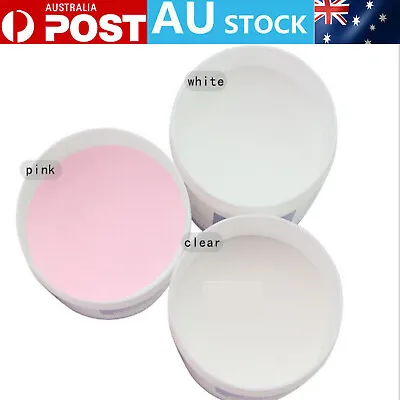 120g Pink Clear White Acrylic Powder For Nail Art False Tips DIY Design Tools AU • $13.59