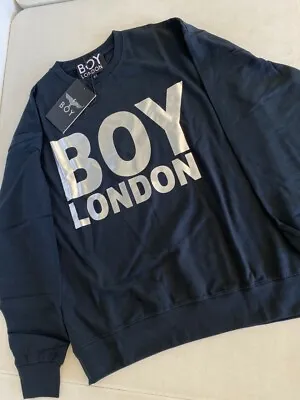 £15 • Buy Boy London Silver Logo Unisex Sweatshirt Xs/s/m  Designer Vintage Punk