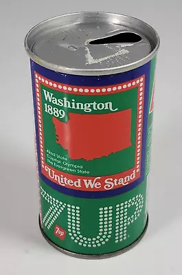 Vintage 7Up 12oz Straight Steel Can 1976 USA United We Stand State Washington • $11.79