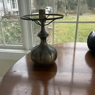 Antique Pierpoint Lamp Vase 10 Inch By 8.5 • $99