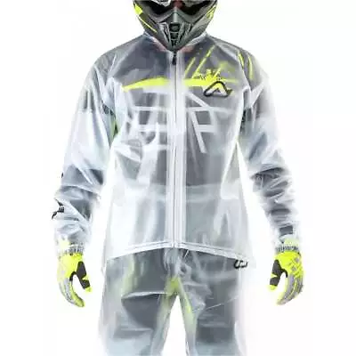 Acerbis Adults Rain 3.0 Clear Motocross MX Enduro Bike Waterproof Rain Jacket • $24.88